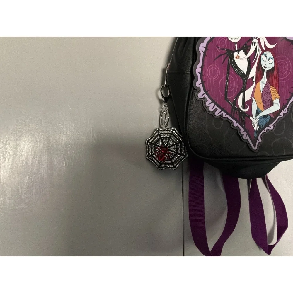 Tim Burton's The Nightmare Before Christmas‎ Backpack 11x 9 Spiderweb Charm
